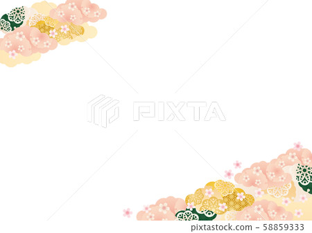 背景資料櫻桃花和雲-3 背景資料櫻桃花和雲-3 58859333
