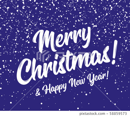 Merry christmas and happy new year snow background. Round snowflakes on a background of blue sky 58859573
