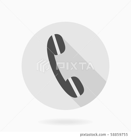 Fine Vector Telephone Receiver Flat Icon - Stock Illustration [58859755 ...