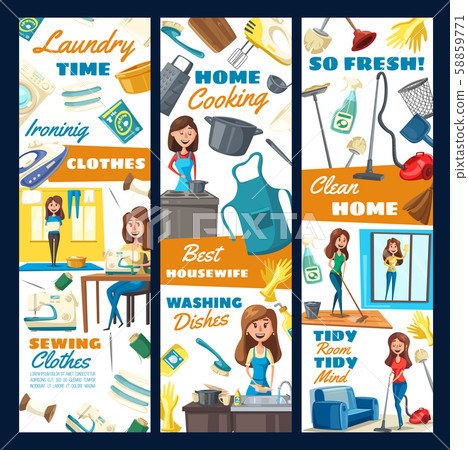 House cleaning, laundry, needlework service House cleaning, laundry, needlework service 58859771