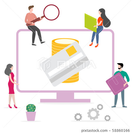 People using online banking service Finance People using online banking service Finance 58860166