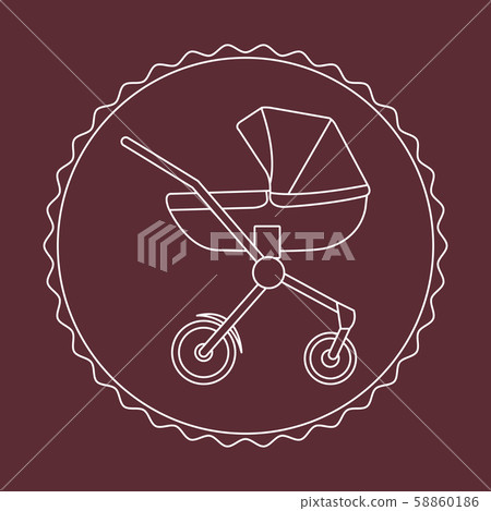 Vector illustration Baby carriage. Pram. Stroller Vector illustration Baby carriage. Pram. Stroller 58860186
