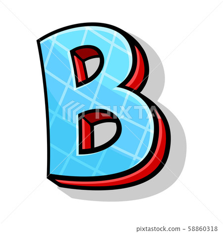 Bright Capital Letter B From ABC Colorful... - Stock Illustration ...