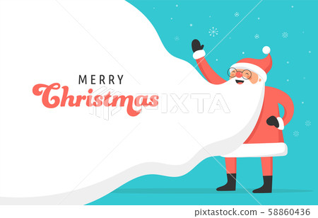 Santa Claus concept design for billboard, banner. Vector illustration 58860436