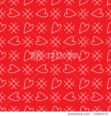 Seamless pattern with hearts Valentine's Day - Stock Illustration ...