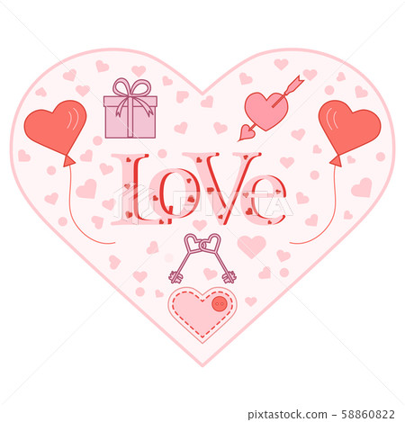 Valentine's day, birthday Romantic symbols Valentine's day, birthday Romantic symbols 58860822