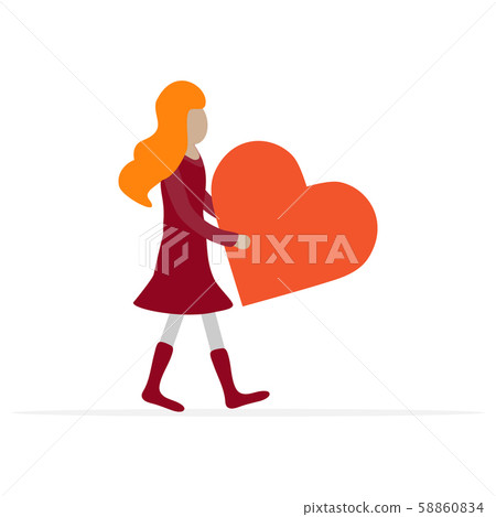 Woman, heart Birthday, Valentine's day Woman, heart Birthday, Valentine's day 58860834