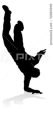 Street Dance Dancer Silhouette Street Dance Dancer Silhouette 58860946