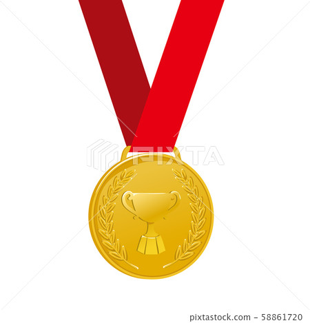 Gold medal illustration 58861720