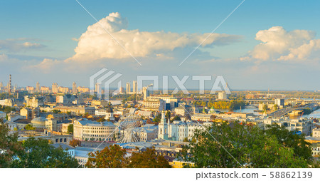 Kyiv panorama Podil skyline Ukraine 58862139