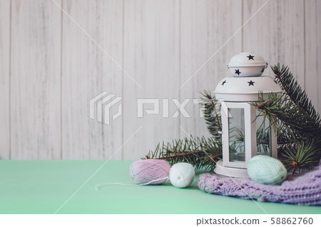 Cozy winter Christmas composition, mockup, Cozy winter Christmas composition, mockup, 58862760