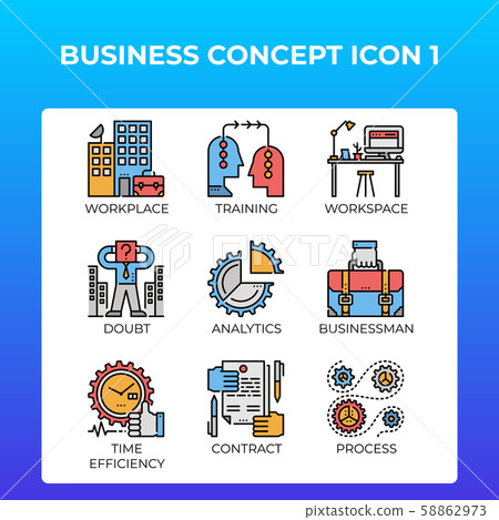 Business Concept Icons - Stock Illustration [58862973] - PIXTA