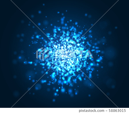 Abstract lighting effects with shining particles - Stock Illustration ...