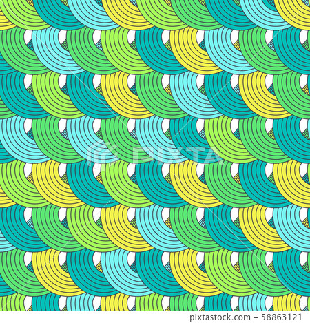 Abstract seamless pattern with loops 58863121