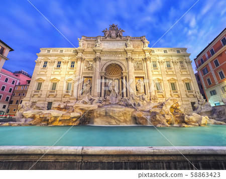 Rome Trevi Fountain or Fontana di Trevi  58863423