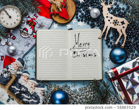 Merry Christmas and Happy New Year. Beautiful card Merry Christmas and Happy New Year. Beautiful card 58863529
