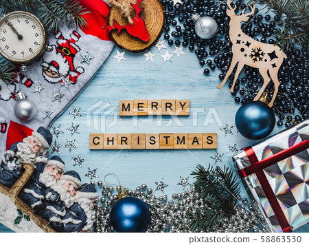 Merry Christmas and Happy New Year. Beautiful card Merry Christmas and Happy New Year. Beautiful card 58863530