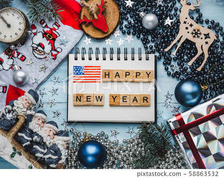 Merry Christmas and Happy New Year. Beautiful card Merry Christmas and Happy New Year. Beautiful card 58863532