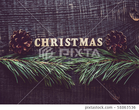 MERRY CHRISTMAS. Letters of the alphabet on a MERRY CHRISTMAS. Letters of the alphabet on a 58863536