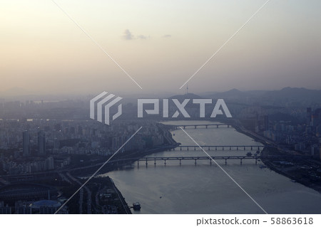 N Seoul Tower, Cheongdam Bridge, Yeongdong Bridge, Seongsu Bridge, Han River Citizens Park, Namsan, Jung-gu, Gwangjin-gu, Jamsil, Songpa-gu, Han River, Seoul N Seoul Tower, Cheongdam Bridge, Yeongdong Bridge, Seongsu Bridge, Han River Citizens Park, Namsan, Jung-gu, Gwangjin-gu, Jamsil, Songpa-gu, Han River, Seoul 58863618