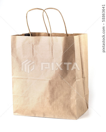blank paper bag on white background blank paper bag on white background 58863641
