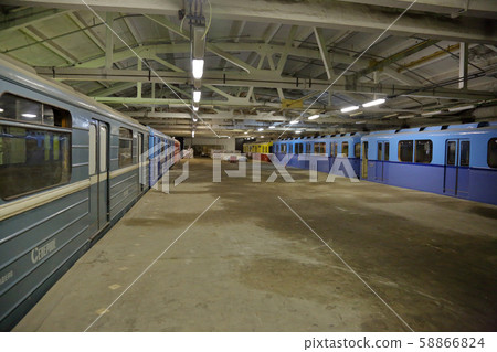 Subway train service depot. Moscow, Russia 58866824