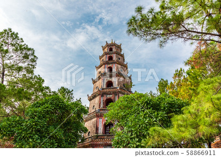 Beautiful Tunyan Tower Hue Vietnam Beautiful Tunyan Tower Hue Vietnam 58866911