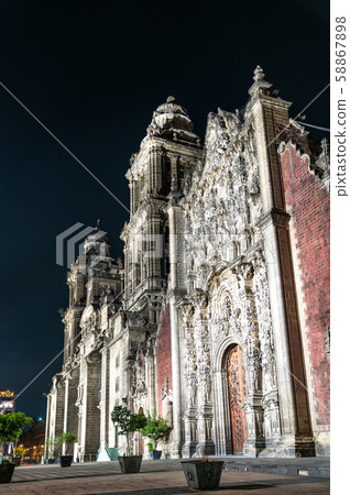 Mexico City Metropolitan Cathedral at Night Mexico City Metropolitan Cathedral at Night 58867898