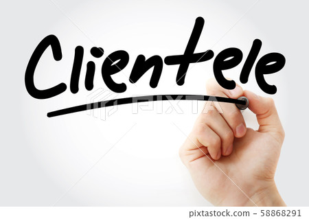 Hand writing Clientele with marker Hand writing Clientele with marker 58868291