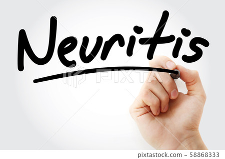 Hand writing Neuritis with marker Hand writing Neuritis with marker 58868333