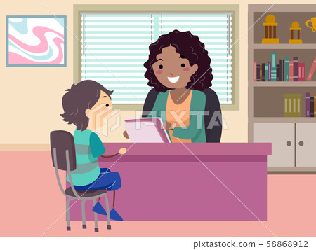 Stickman Kid Boy Guidance Counselor Illustration Stickman Kid Boy Guidance Counselor Illustration 58868912