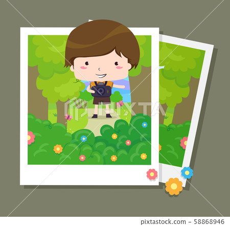 Kid Boy Nature Photography Illustration 58868946