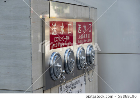 Fire extinguishing facility · Water inlet 58869196