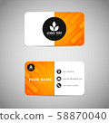 Modern and Technology on name card orange and white color. 58870040
