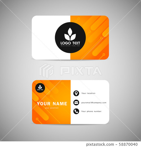 Modern and Technology on name card orange and white color. Modern and Technology on name card orange and white color. 58870040