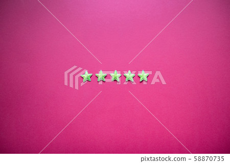 Feedback with five stars on blackboard. Service Feedback with five stars on blackboard. Service 58870735