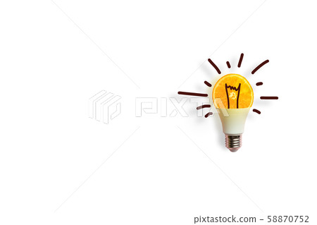 Creative conceptof a luminous energy-saving light 58870752