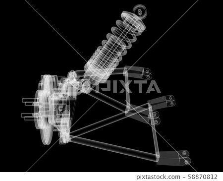 X-ray Car suspension and brake disk 58870812