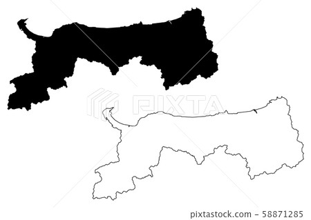 Tottori Prefecture map vector.... 58871285
