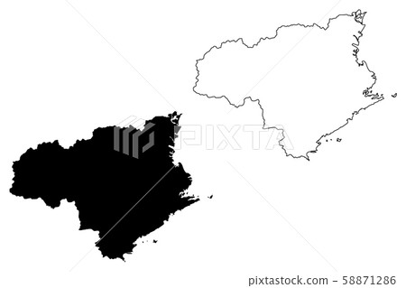Tokushima Prefecture map vector.... Tokushima Prefecture map vector.... 58871286