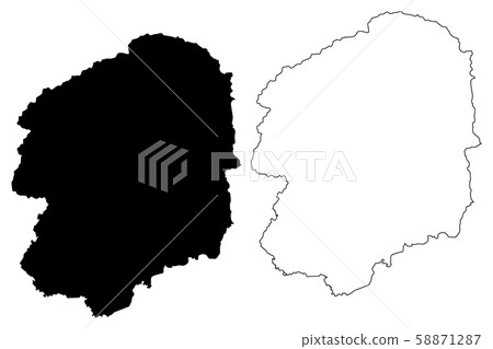 Tochigi Prefecture map vector.... 58871287