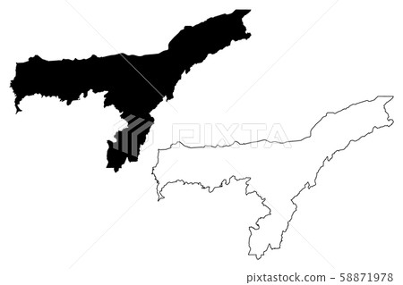 Assam map vector.... Assam map vector.... 58871978
