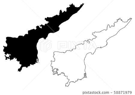 Andhra Pradesh map vector.... Andhra Pradesh map vector.... 58871979