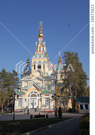 View at Ascension Cathedral, Almaty, Kazakhstan View at Ascension Cathedral, Almaty, Kazakhstan 58873822
