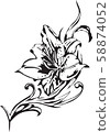 Flower Tattoo Floral Vector 58874052