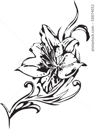 Flower Tattoo Floral Vector 58874052