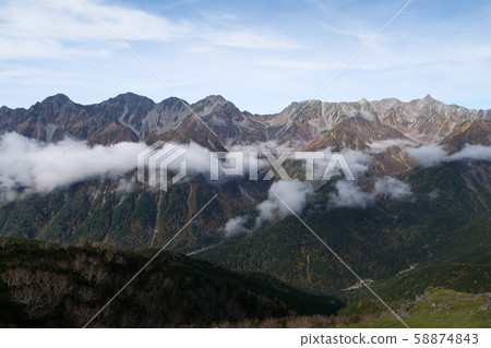 Mt. Hoho Mountain Range from Chogatake, Northern Alps 58874843