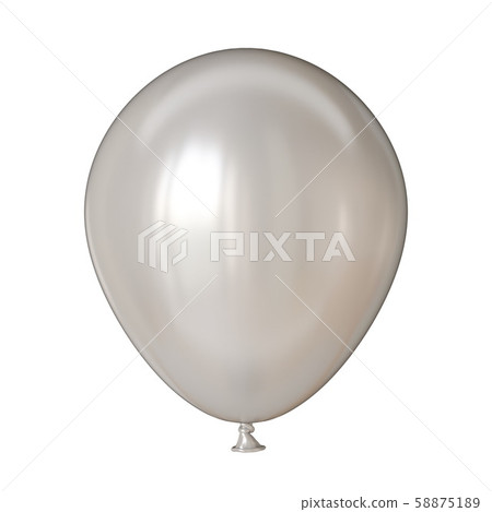 Single white balloon 3D Single white balloon 3D 58875189