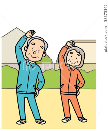Elderly | Gymnastics | Couple | Health 58875342