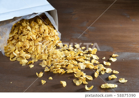 Generic cereal box on the table Generic cereal box on the table 58875390